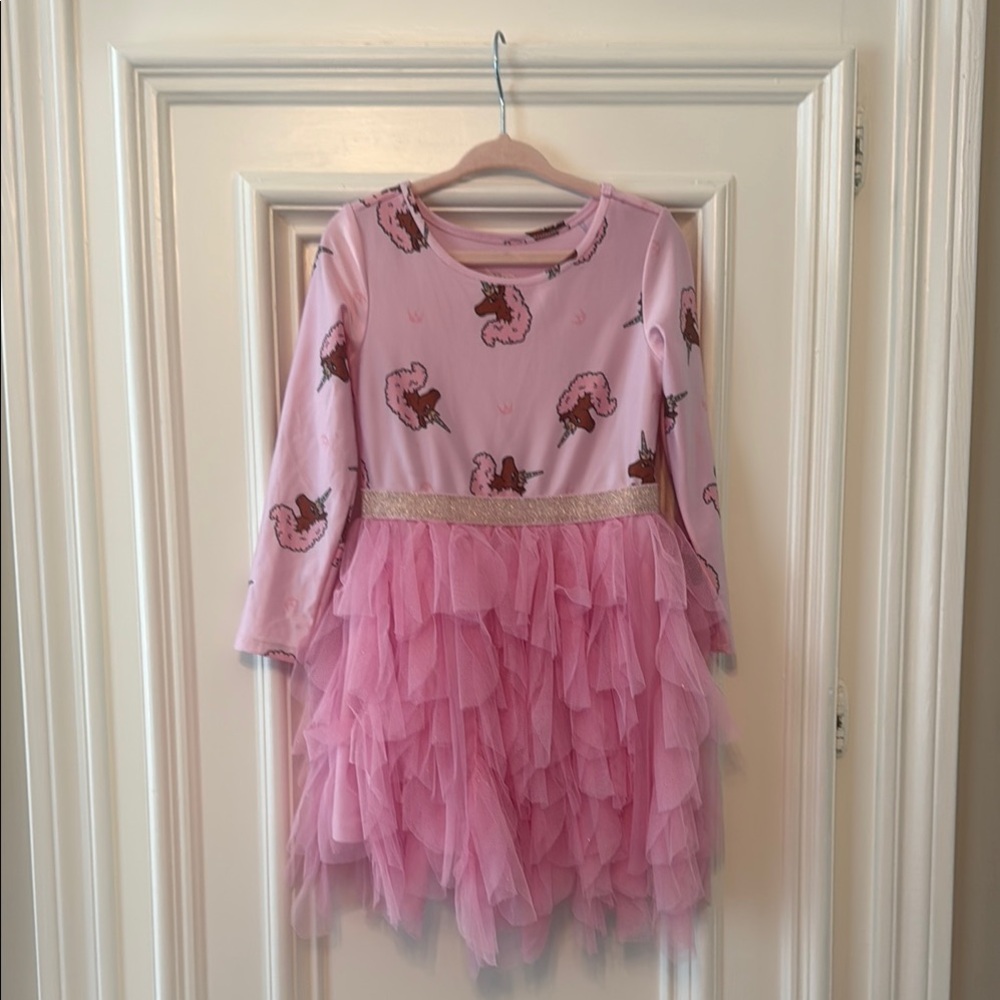Pink Dance Tutu Dress with Ballet Prints